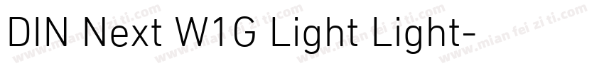 DIN Next W1G Light Light字体转换